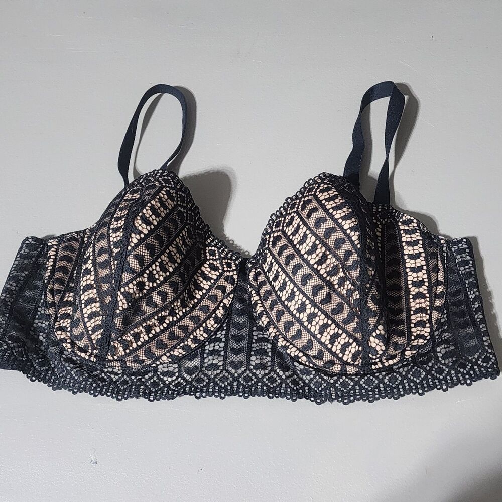 Adore Me Black Nymphadora Contour Balconette Bra 42D New NWT